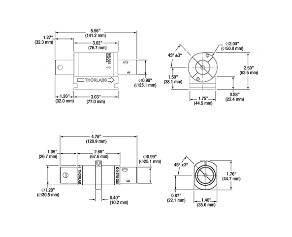 UV Free-Space Isolators (365 - 385 nm)